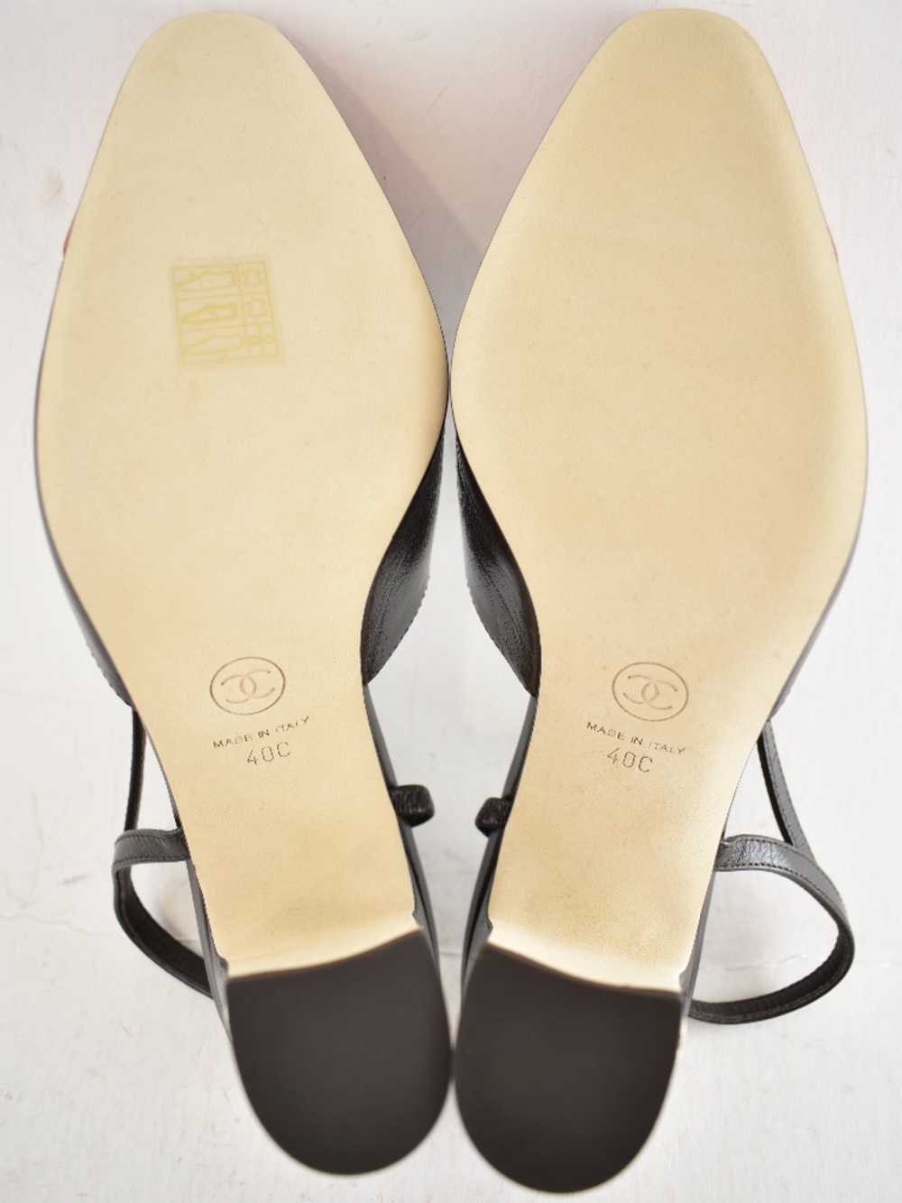 Chanel 26S Blazy Dark Brown Red CC Coco Sling Slingback Block Heel Pump 40c - Picture 16 of 16